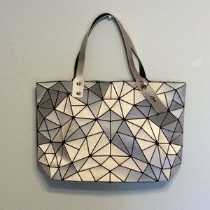 Stylish brushed silver bag